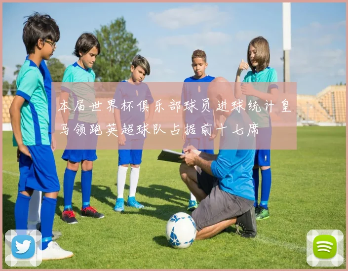 本届世界杯俱乐部球员进球统计皇马领跑英超球队占据前十七席